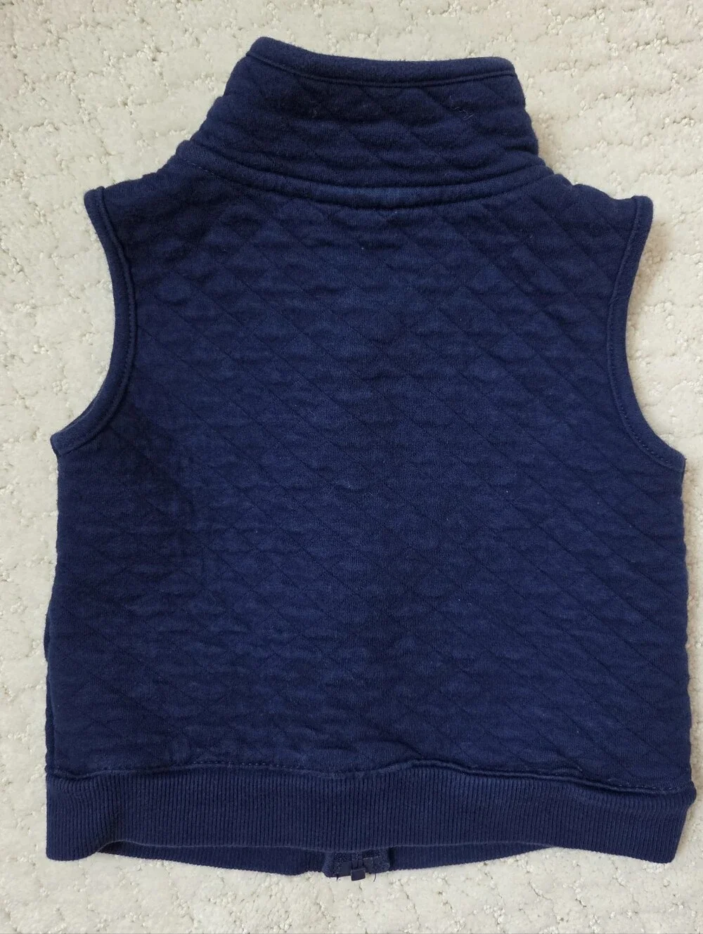 Carter's Navy Quilted Sleeveless Zip-Up Vest